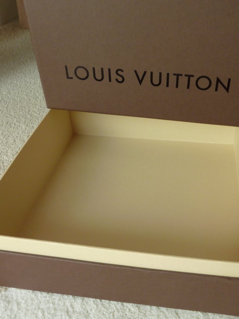 NEW Louis Vuitton Brown Empty Small Bag Storage Square top Box 9.5" x 9" x 4.5"